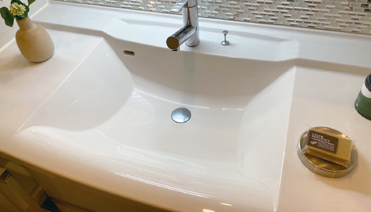 人造大理石ワークトップボウル一体型カウンター